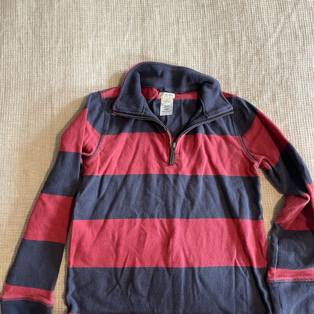 Boys crewcuts pullover sweatshirt - red and navy
